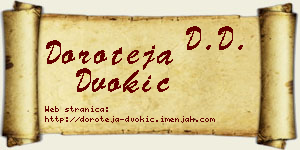 Doroteja Dvokić vizit kartica